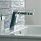 JTP Axel Chrome Single Lever Basin Mixer with Matt White Handle  In Bathroom Large Image