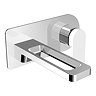 JTP Axel Chrome Wall Mounted Single Lever Basin Mixer with Matt White Handle Large Image