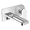 JTP Axel Chrome Wall Mounted Single Lever Basin Mixer with Matt White Handle Large Image