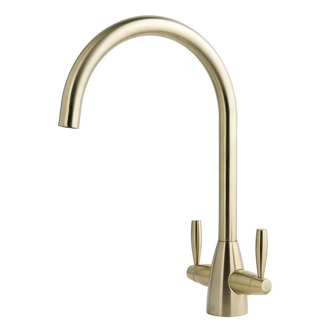 JTP Blink Brushed Brass Dual Lever Kitchen Sink Mixer  Profile Large Image