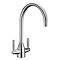 JTP Blink Chrome Dual Lever Kitchen Sink Mixer Large Image