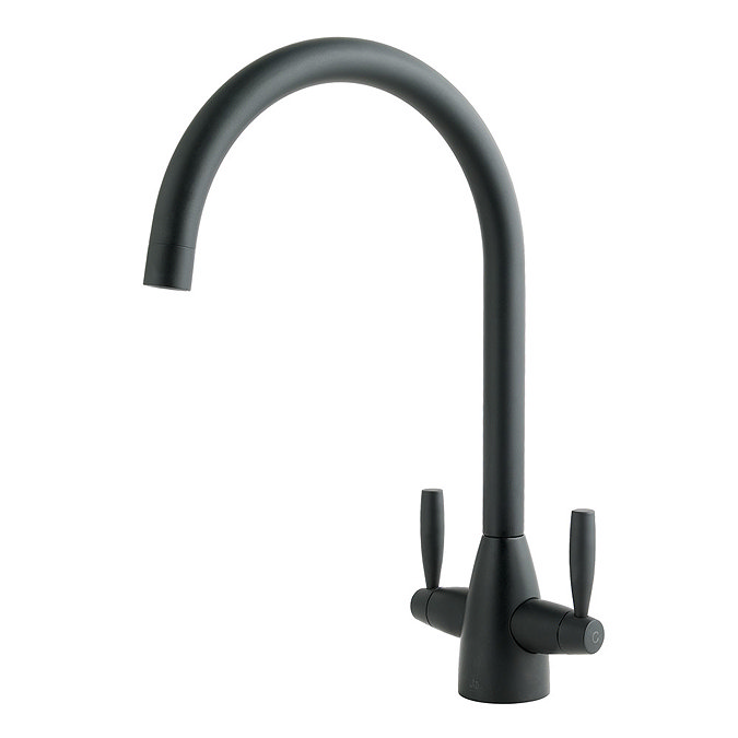 JTP Blink Matt Black Dual Lever Kitchen Sink Mixer  Profile Large Image