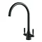 JTP Blink Matt Black Dual Lever Kitchen Sink Mixer  Profile Large Image