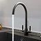 JTP Blink Matt Black Dual Lever Kitchen Sink Mixer Large Image