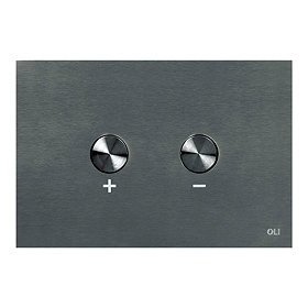 JTP Brushed Black Steel Pneumatic Flush Plate Large Image