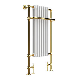 JTP Grosvenor Antique Brass 1130 x 553mm Traditional Heated Towel Radiator Large Image