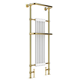 JTP Grosvenor Antique Brass 1500 x 574mm Traditional Heated Towel Radiator Large Image