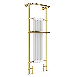 JTP Grosvenor Antique Brass 1500 x 574mm Traditional Heated Towel Radiator Large Image