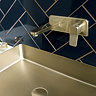 JTP Hix Brushed Brass Wall Mounted Single Lever Basin Mixer  Profile Large Image