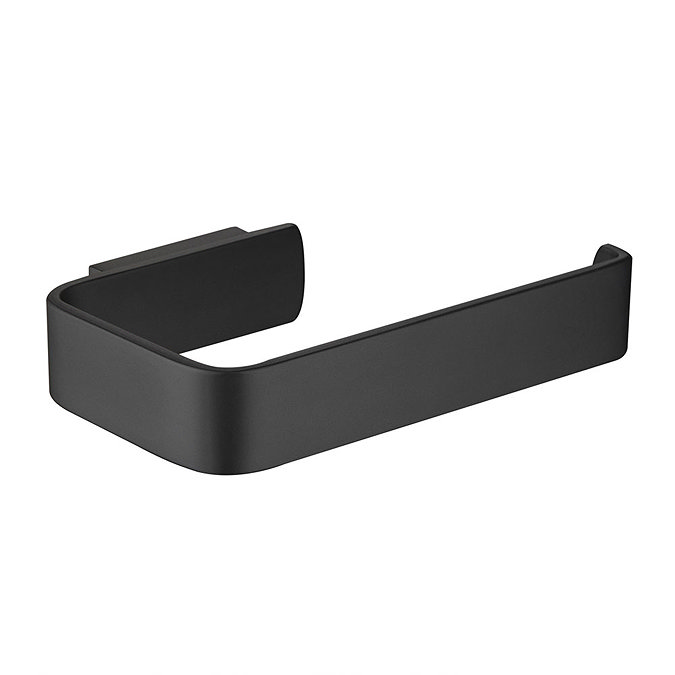 JTP Hix Matt Black Toilet Roll Holder Large Image