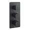 JTP Hix Matt Black Twin Outlet Thermostatic Concealed Shower Valve Vertical Large Image