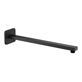 JTP Hix Matt Black Wall Mounted Shower Arm Large Image