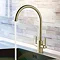 JTP Newbury Brushed Brass Dual Lever Kitchen Sink Mixer Large Image