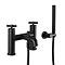 JTP Solex Matt Black Bath Shower Mixer with Shower Kit Large Image