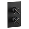 JTP Solex Matt Black Single Outlet Thermostatic Concealed Shower Valve Large Image