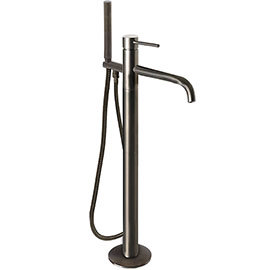 JTP Vos Brushed Black Freestanding Bath Shower Mixer Medium Image