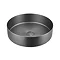 JTP Vos Brushed Black Round Stainless Steel Counter Top Basin + Waste Profile Large Image