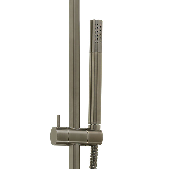 JTP Vos Brushed Black Slider Rail Kit with Integrated Wall Outlet Profile Large Image