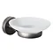 JTP Vos Brushed Black Soap Dish Large Image