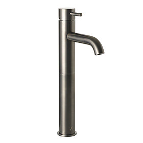 JTP Vos Brushed Black Tall Single Lever Basin Mixer Large Image