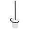 JTP Vos Brushed Black Toilet Brush & Holder Large Image