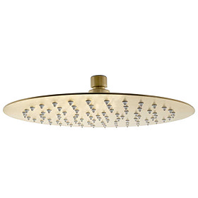 JTP Vos Brushed Brass 250mm Round Shower Head Large Image