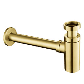 JTP Vos Brushed Brass Basin Bottle Trap Large Image