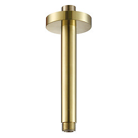 JTP Vos Brushed Brass Ceiling Mounted Shower Arm Large Image
