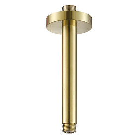 JTP Vos Brushed Brass Ceiling Mounted Shower Arm Large Image