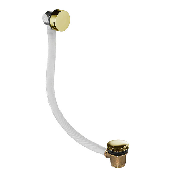 JTP Vos Brushed Brass Click Clack Bath Filler Waste Large Image