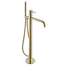 JTP Vos Brushed Brass Freestanding Bath Shower Mixer Large Image