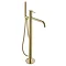 JTP Vos Brushed Brass Freestanding Bath Shower Mixer Large Image