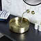JTP Vos Brushed Brass Round Stainless Steel Counter Top Basin + Waste Large Image