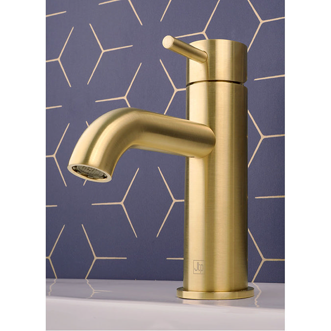 JTP Vos Brushed Brass Single Lever Basin Mixer  Feature Large Image