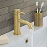 JTP Vos Brushed Brass Single Lever Basin Mixer  Standard Large Image