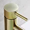 JTP Vos Brushed Brass Tall Single Lever Basin Mixer with Designer Handle Profile Large Image