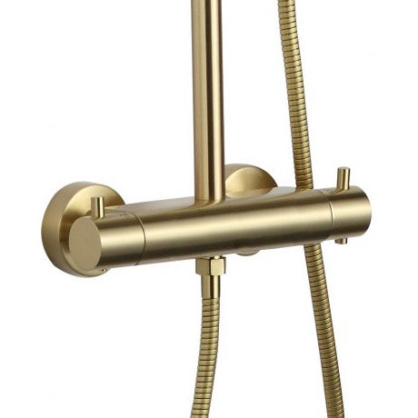 JTP Vos Brushed Brass Thermostatic Shower - 2352819BBR  Standard Large Image