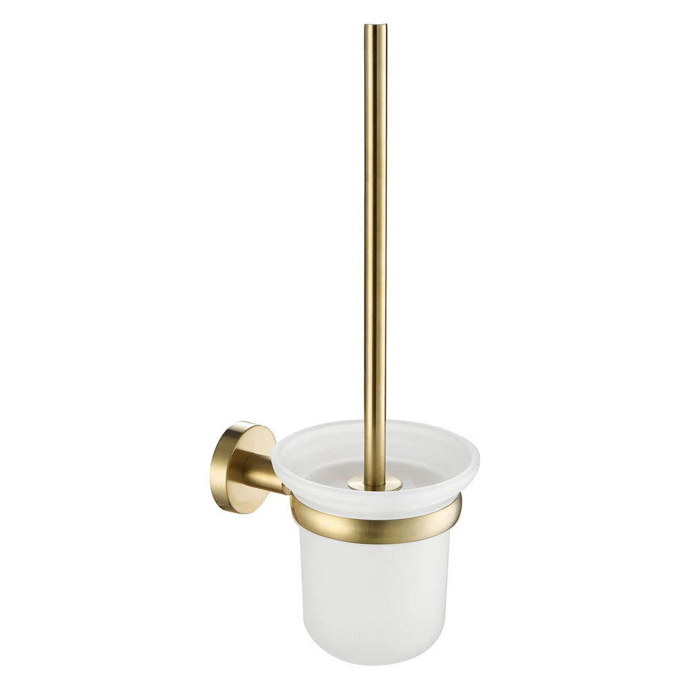 Jtp Vos Brushed Brass Toilet Brush And Holder