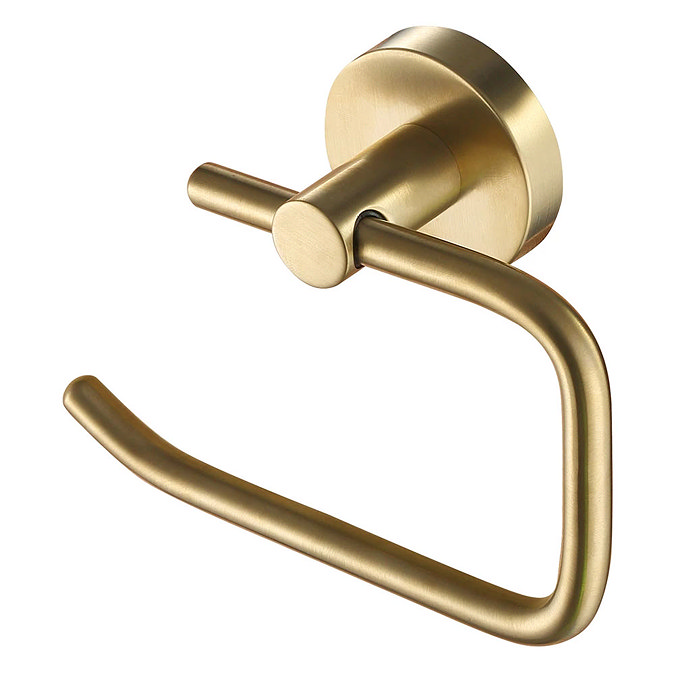 JTP Vos Brushed Brass Toilet Roll Holder Large Image