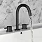 JTP Vos Matt Black 3 Hole Deck Mounted Basin Mixer Feature Large Image
