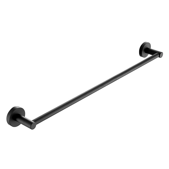 JTP Vos Matt Black 600mm Towel Rail Large Image