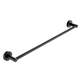 JTP Vos Matt Black 600mm Towel Rail Large Image