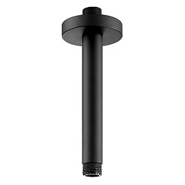 JTP Vos Matt Black Ceiling Mounted Shower Arm Large Image
