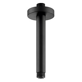 JTP Vos Matt Black Ceiling Mounted Shower Arm Large Image