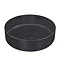 JTP Vos Matt Black Round Stainless Steel Counter Top Basin + Waste Large Image