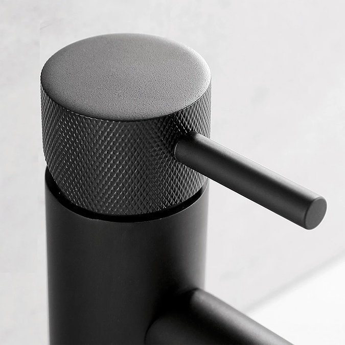 JTP Vos Matt Black Single Lever Basin Mixer with Designer Handle  Profile Large Image