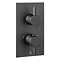 JTP Vos Matt Black Single Outlet Thermostatic Concealed Shower Valve with Designer Handles Feature Large Image