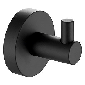 JTP Vos Matt Black Single Robe Hook Large Image