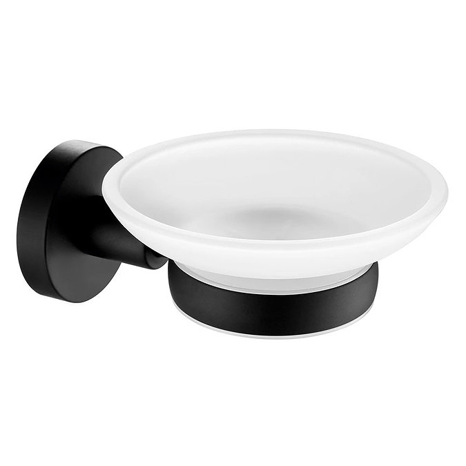 JTP Vos Matt Black Soap Dish Large Image