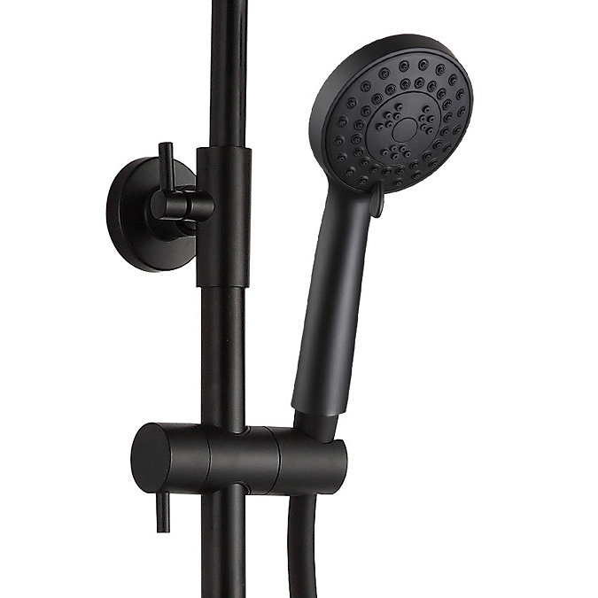 JTP Vos Matt Black Thermostatic Shower - 2852819MB  Feature Large Image